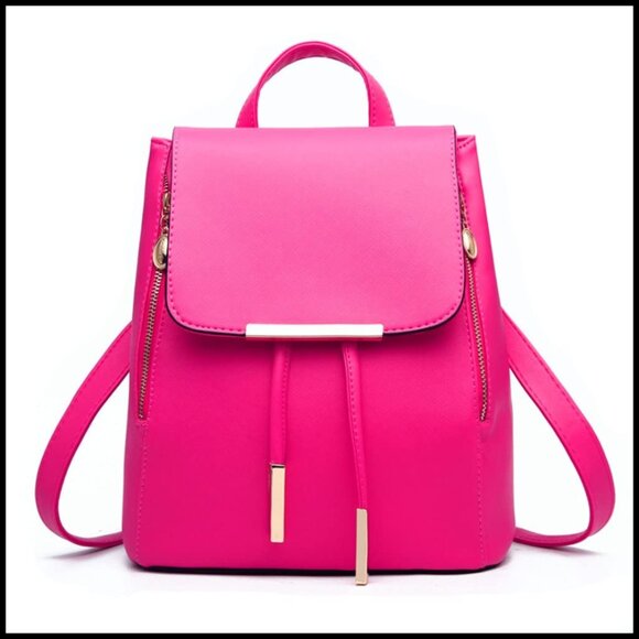 PU Leather Fashion Backpack Daypack Adjustable Straps Chic Travel Rucksack main image 6